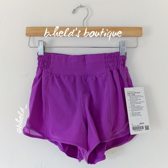 lululemon athletica Pants - lululemon Hotty Hot High-Rise Lined Short 2.5" Moonlit Magenta Size 2 New NWT